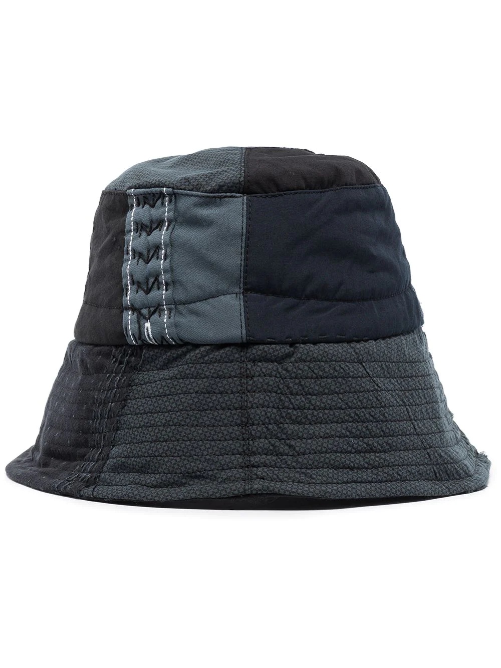 Shirting patchwork bucket hat - 1