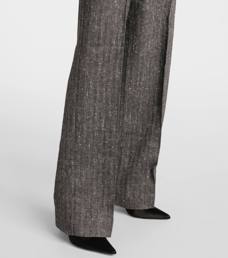 High-rise wool-blend wide-leg pants 5