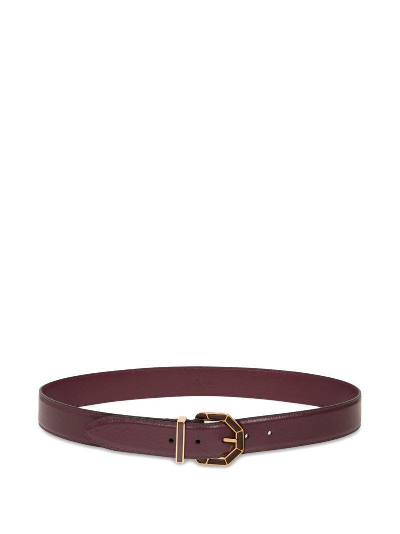 geometric-buckle leather belt 1