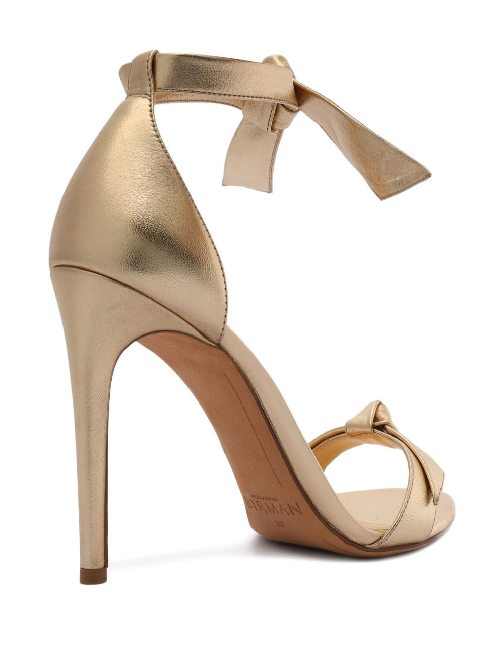100mm Clarita bow-detail leather heeled sandals - 5