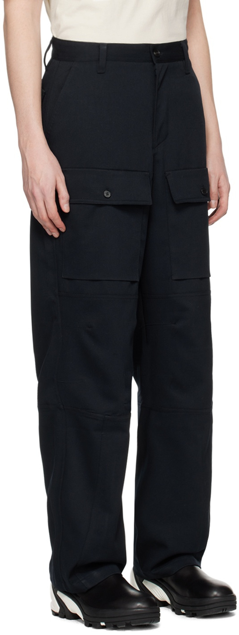 The Frankie Shop Navy Grant Cargo Pants outlook