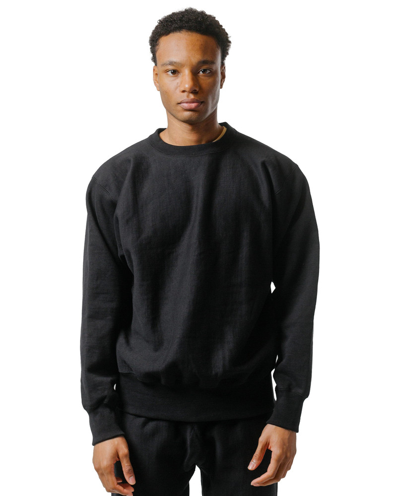 The Real McCoys MC20114 Heavyweight Crewneck Sweatshirt Black outlook