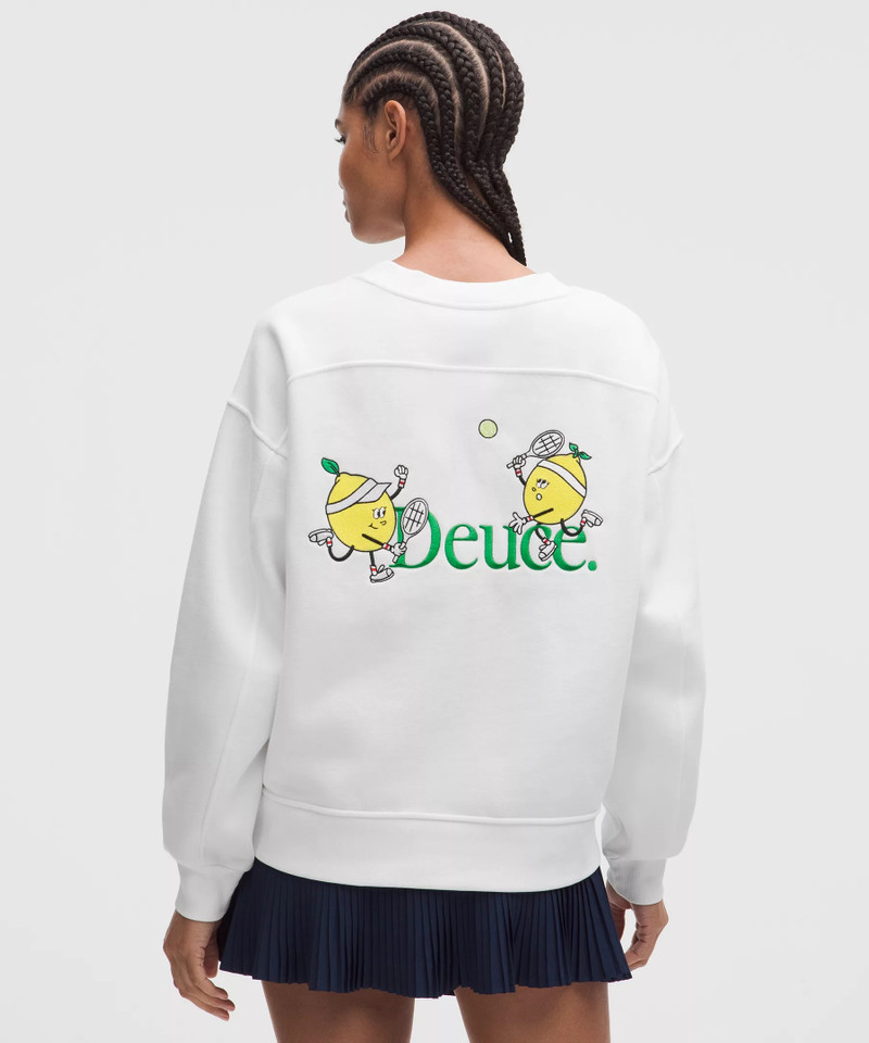 Perfectly Oversized Fleece Crew *Tennis Graphic 3