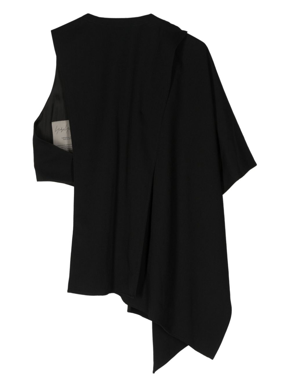 draped wool waistcoat - 2