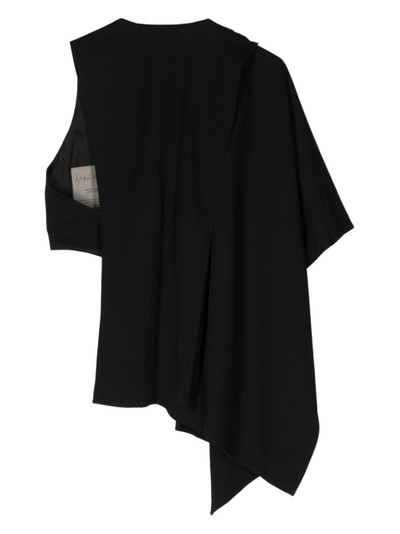 Yohji Yamamoto draped wool waistcoat outlook