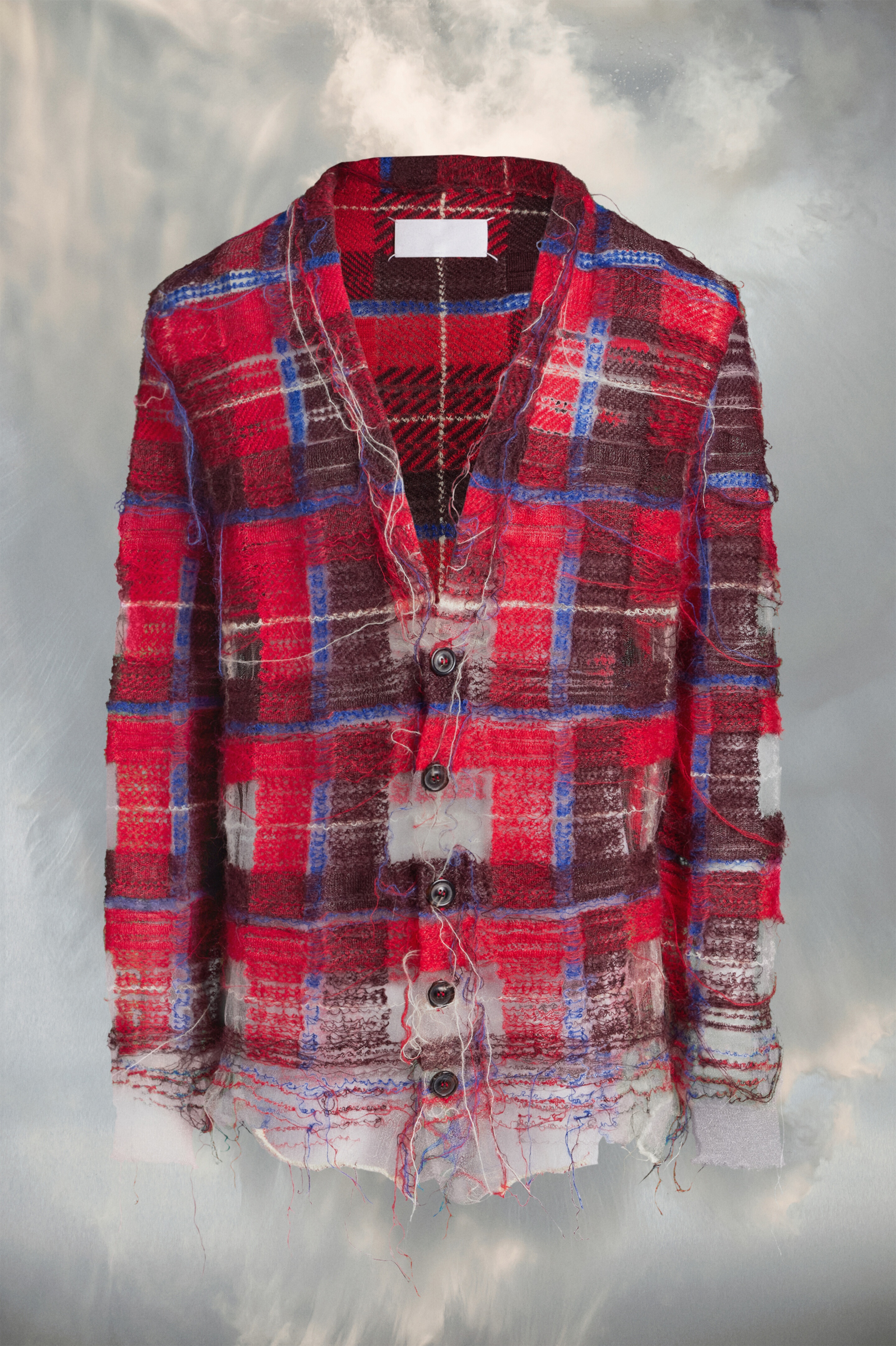 Distressed knit cardigan - 1