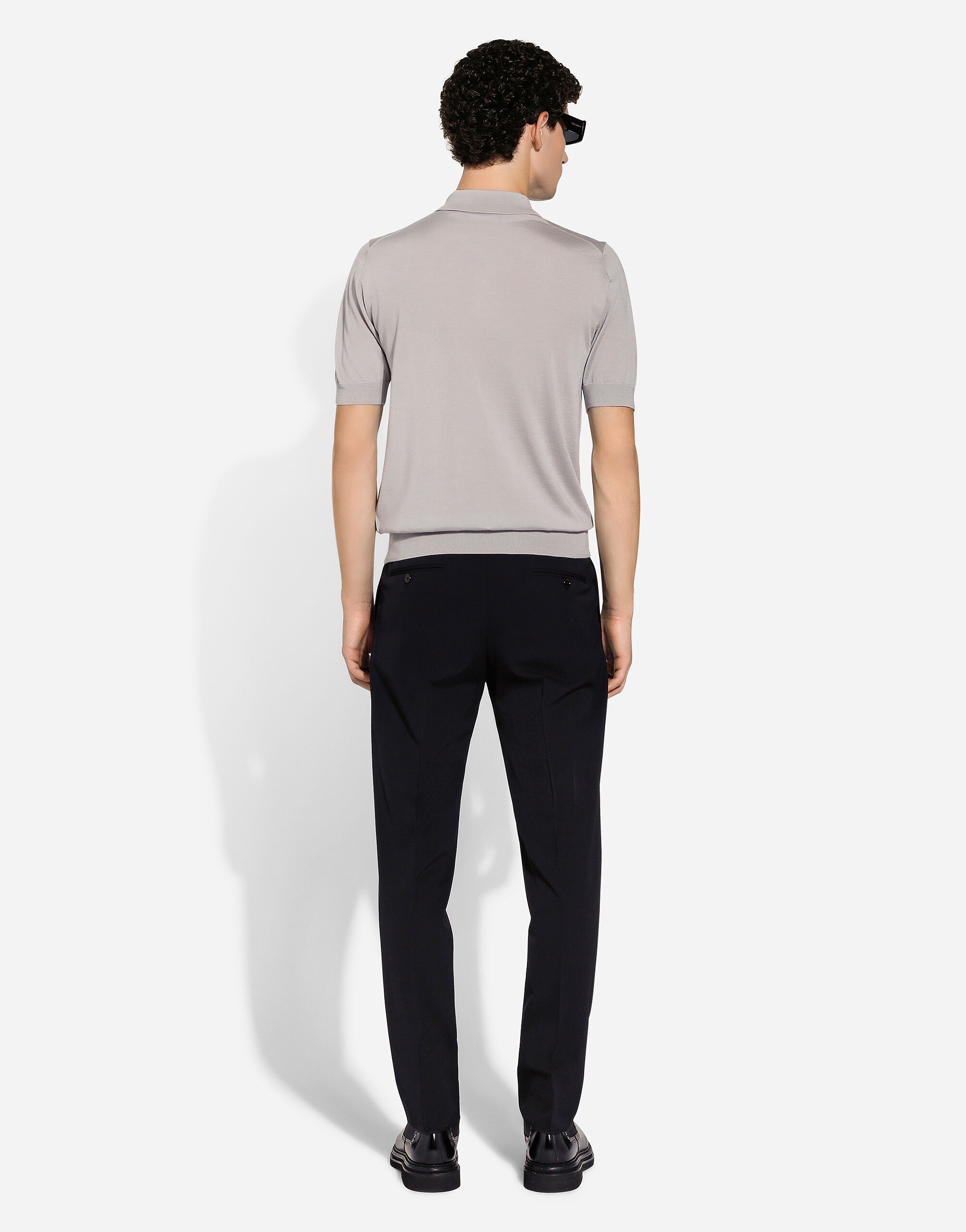 Cashmere and silk polo-shirt - 3