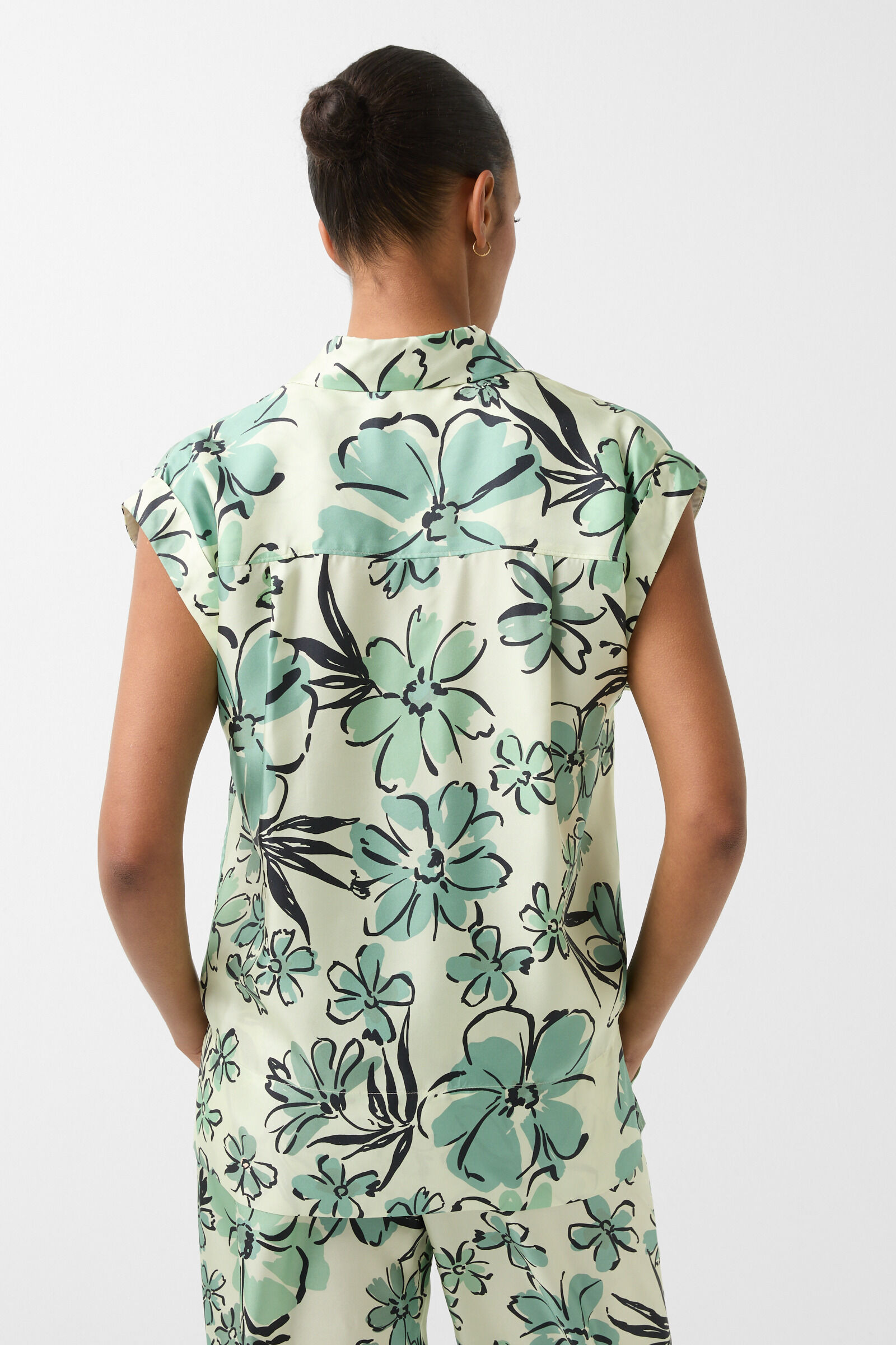 Rosalie silk blouse in Green - 3