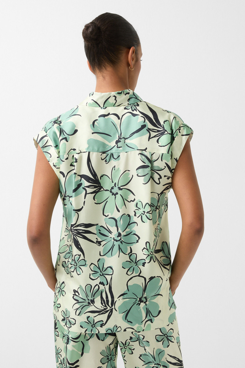 Rosalie silk blouse in Green 3