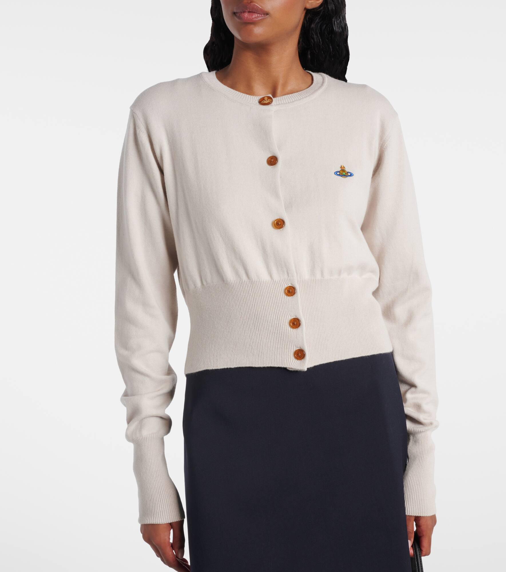 Bea Orb cotton and cashmere cardigan - 6
