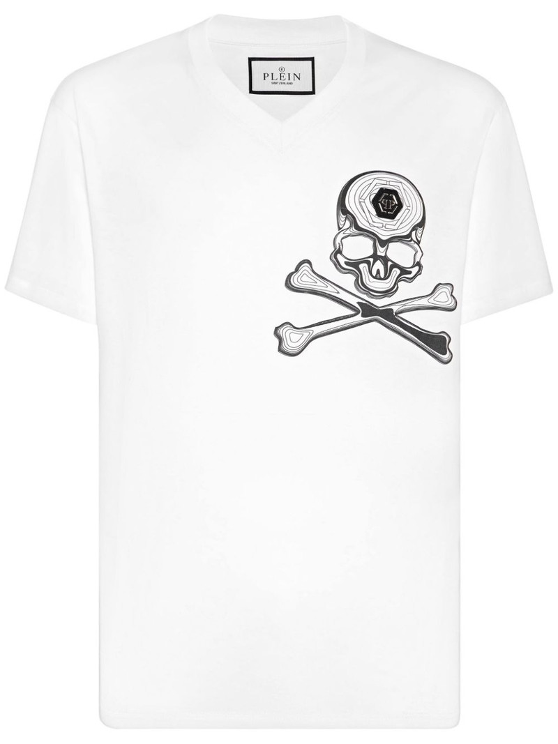 Skull-print cotton T-shirt 1