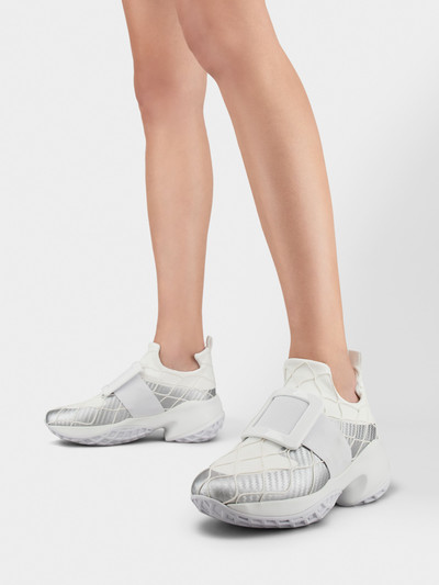 Roger Vivier Viv' Run Technical Lacquered Buckle Sneakers in Technical Fabric outlook