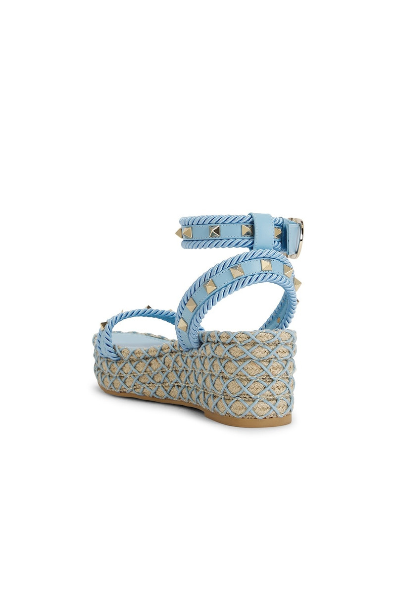 Valentino Rockstud Torchon Flatform Espadrilla Sandal outlook