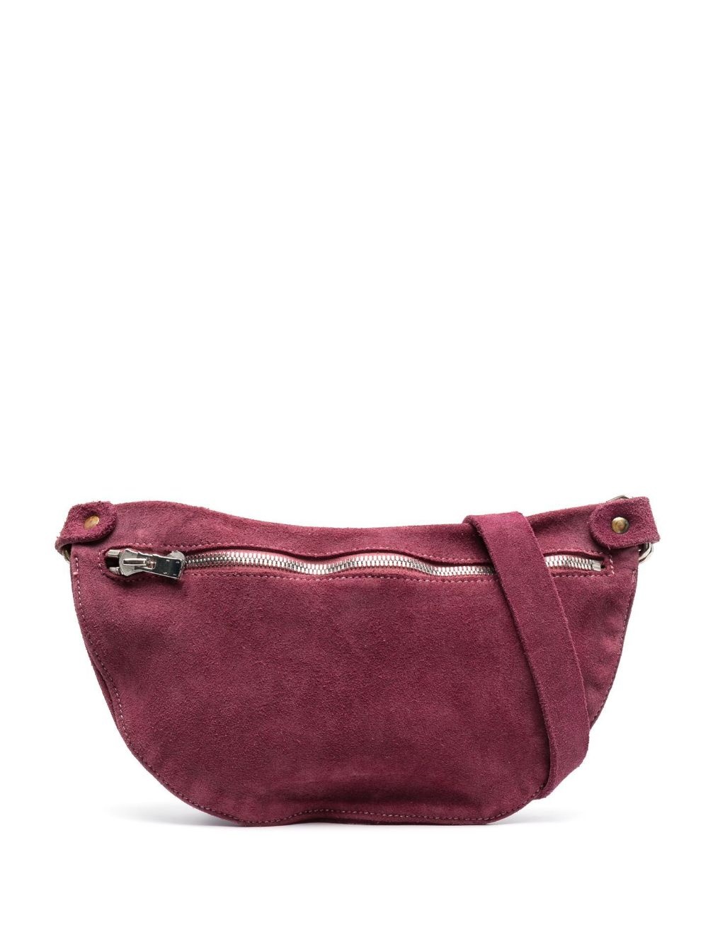 zip-fastening suede belt bag - 1