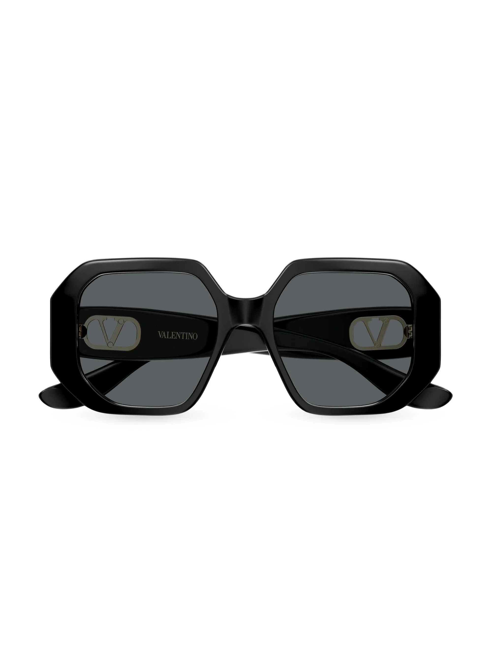 Women's Vain Bold 55MM Geometric Sunglasses - Black - 1