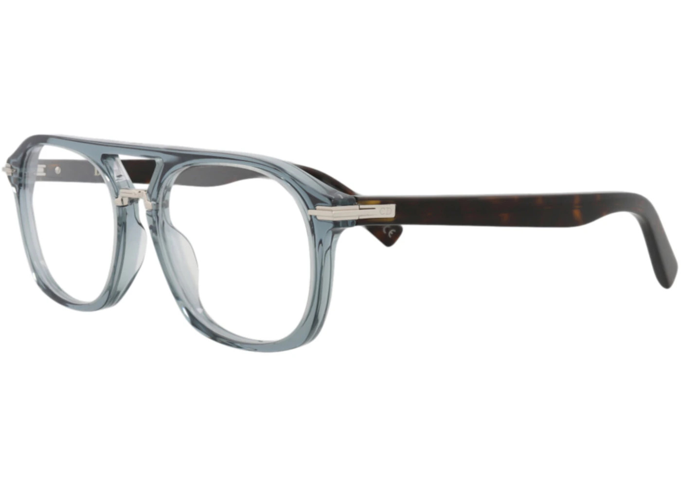 Dior Aviator-Frame Acetate Optical Frames Blue Havana Transparent (DM50037I-55-084) - 2