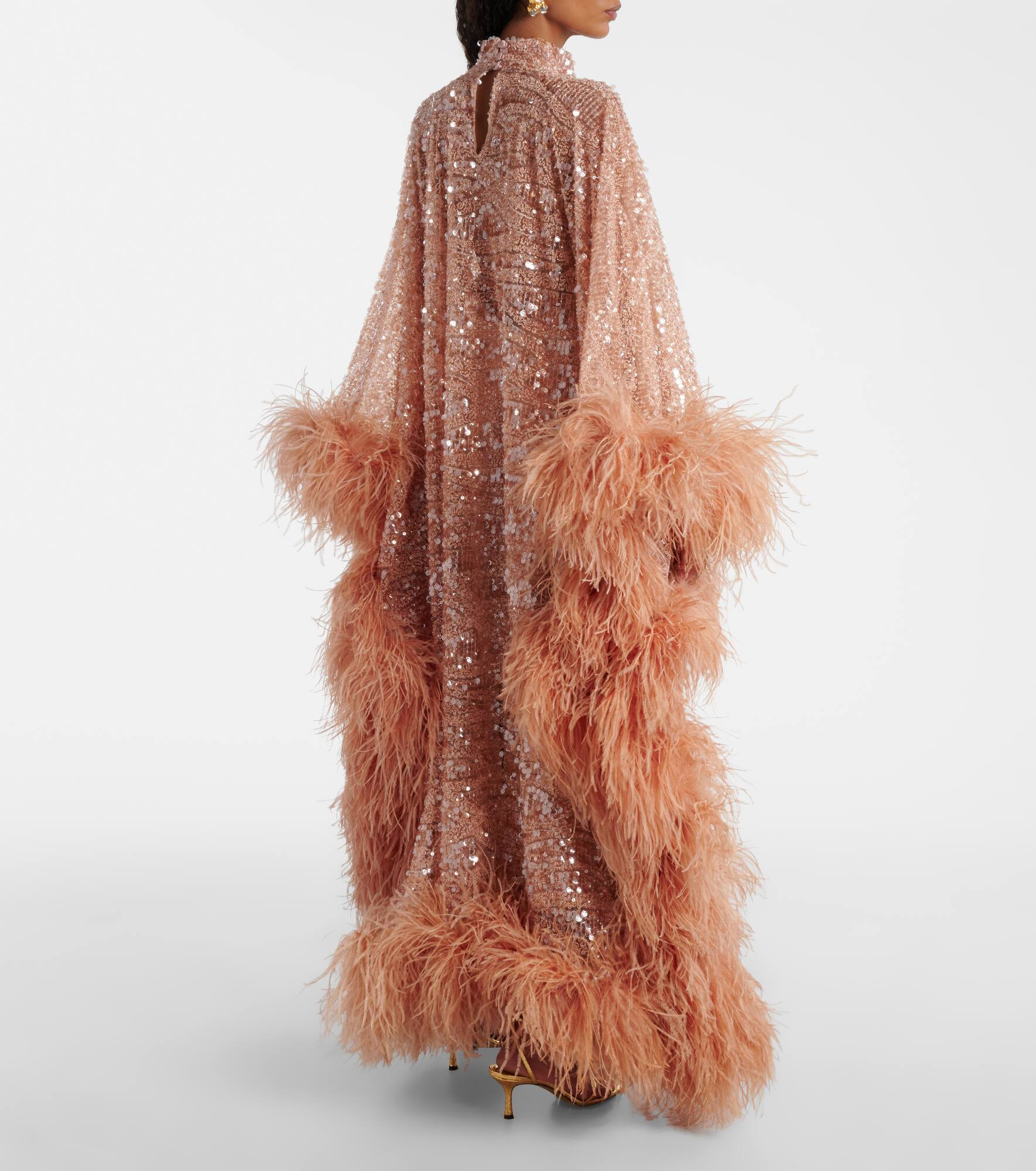 Casta Diva Sublime sequined tulle kaftan - 3