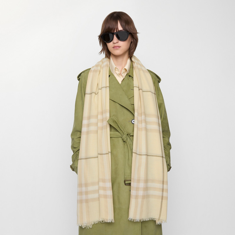 Burberry Wide Check Wool Scarf outlook