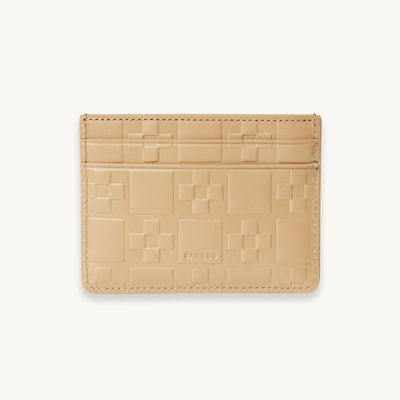 Embossed leather card holder 1