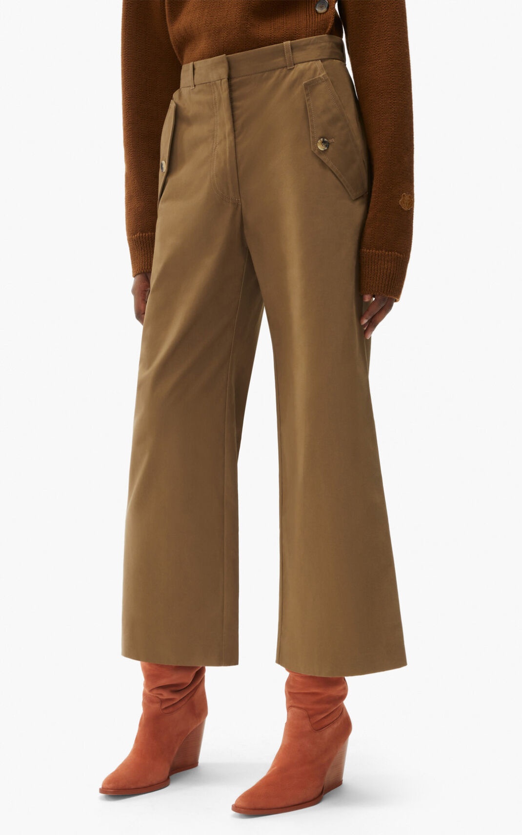 Cropped flared trousers. - 4