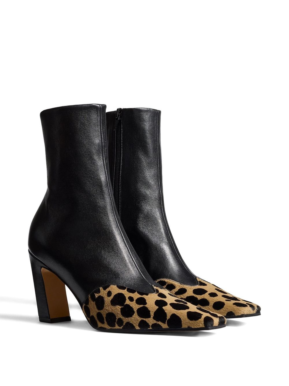 85mm Nevada hyena-print square toe boots - 2