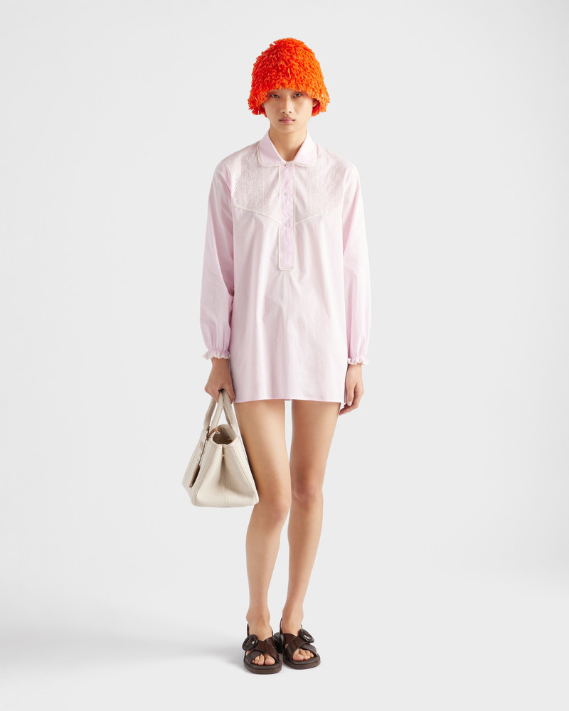 Prada Embroidered batiste shirt outlook