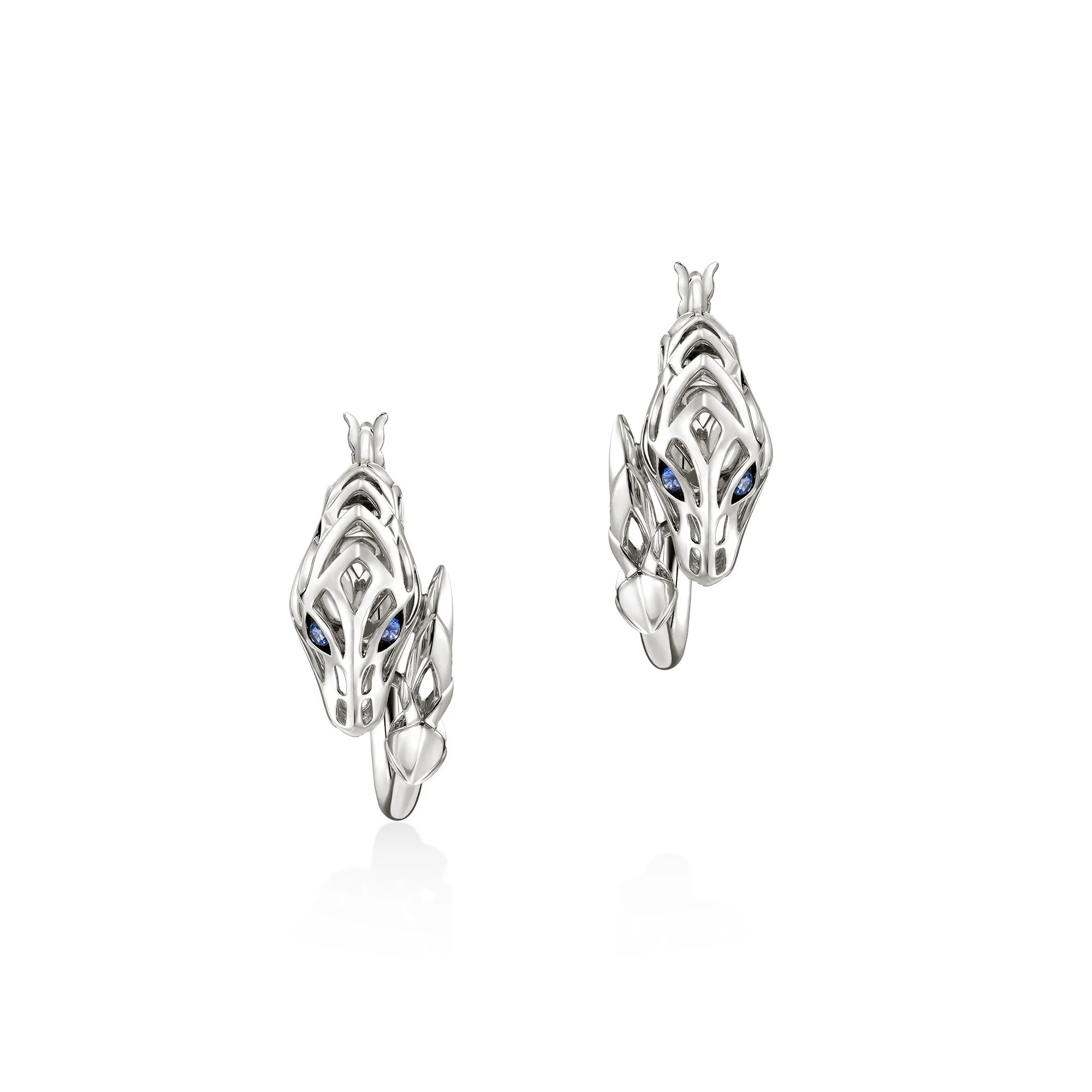 Naga Hoop Earring, Sterling Silver, 25MM - 1