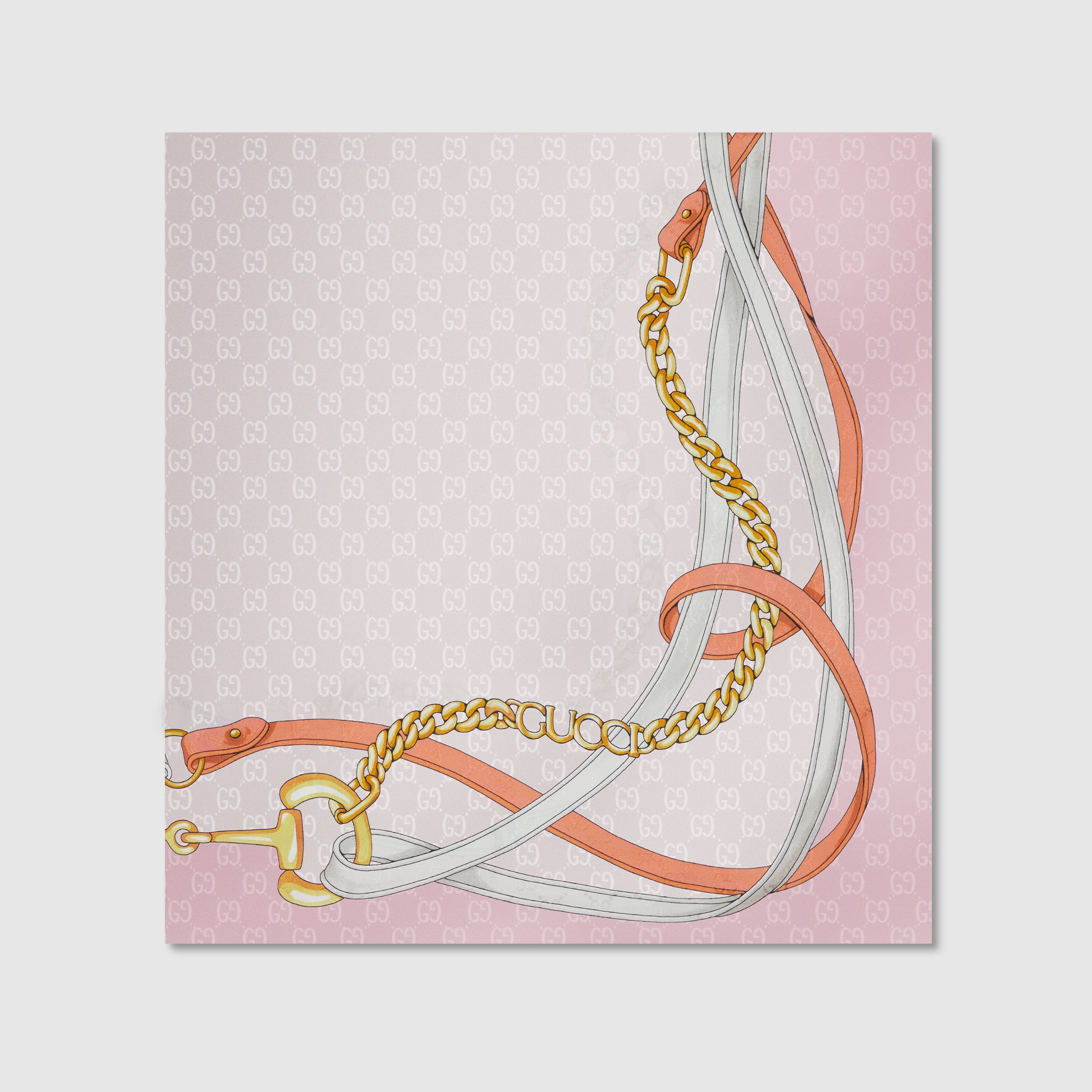 Printed GG silk jacquard carré - 2