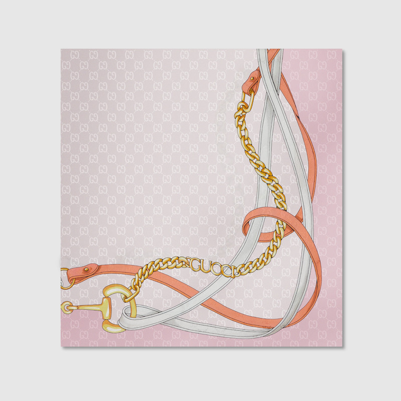 GUCCI Printed GG silk jacquard carré outlook