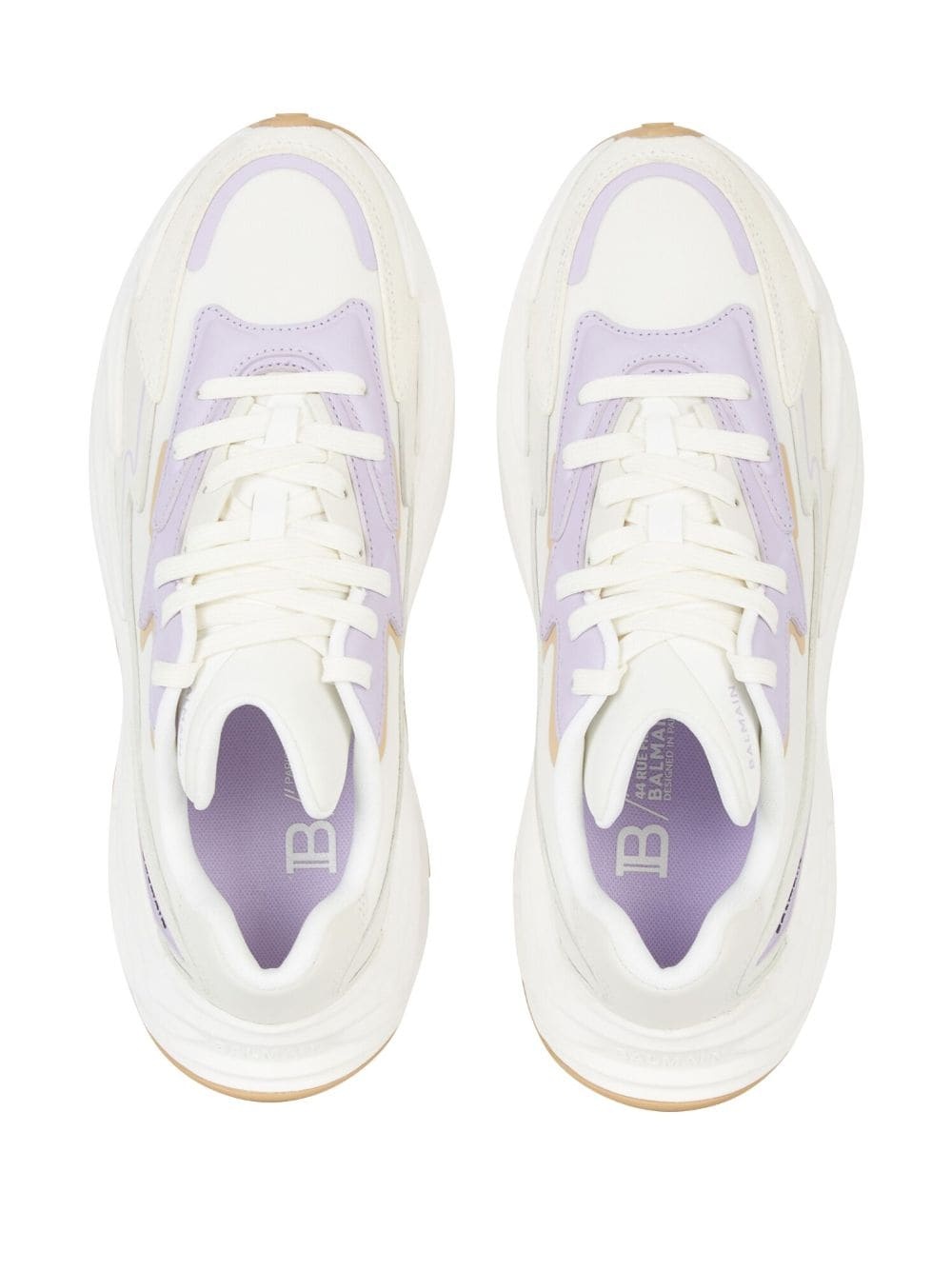 B-DR4G0N panelled lace-up sneakers - 4