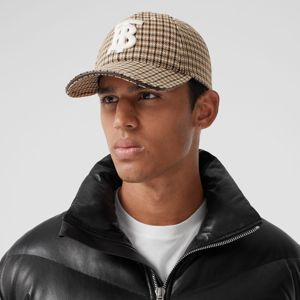 Monogram Motif Houndstooth Check Baseball Cap - 4