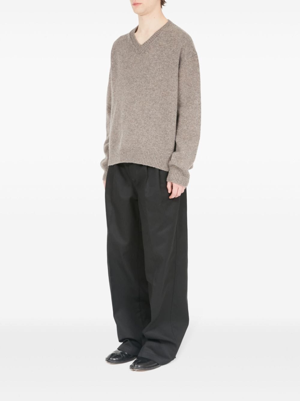 speckle-knit wool jumper - 6
