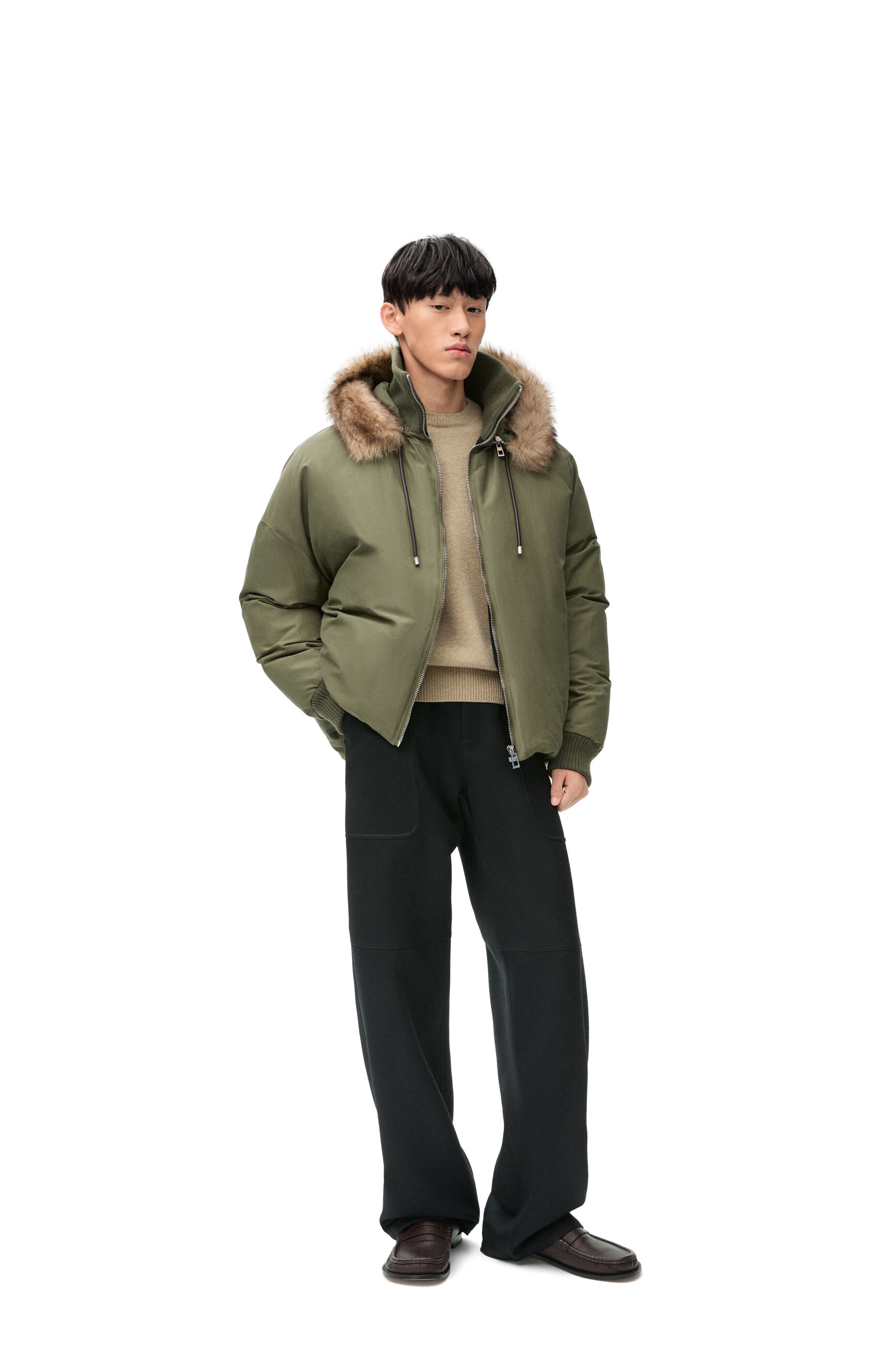 Puffer jacket in technical cotton - 2