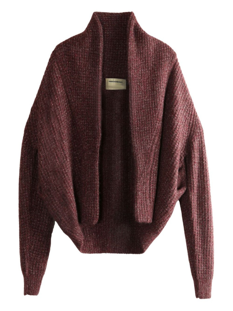 shawl-collar knitted cardigan 1