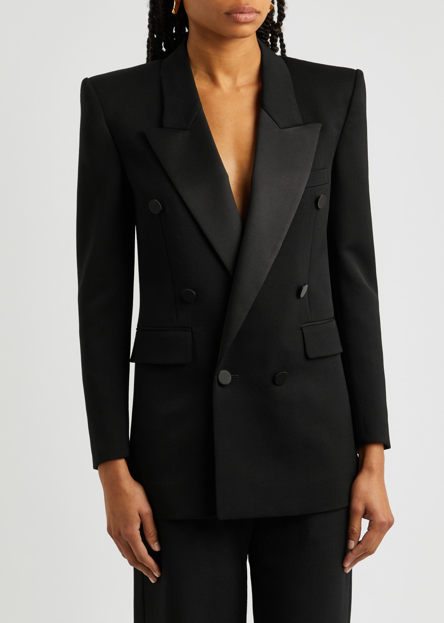 Double-breasted wool blazer - 2