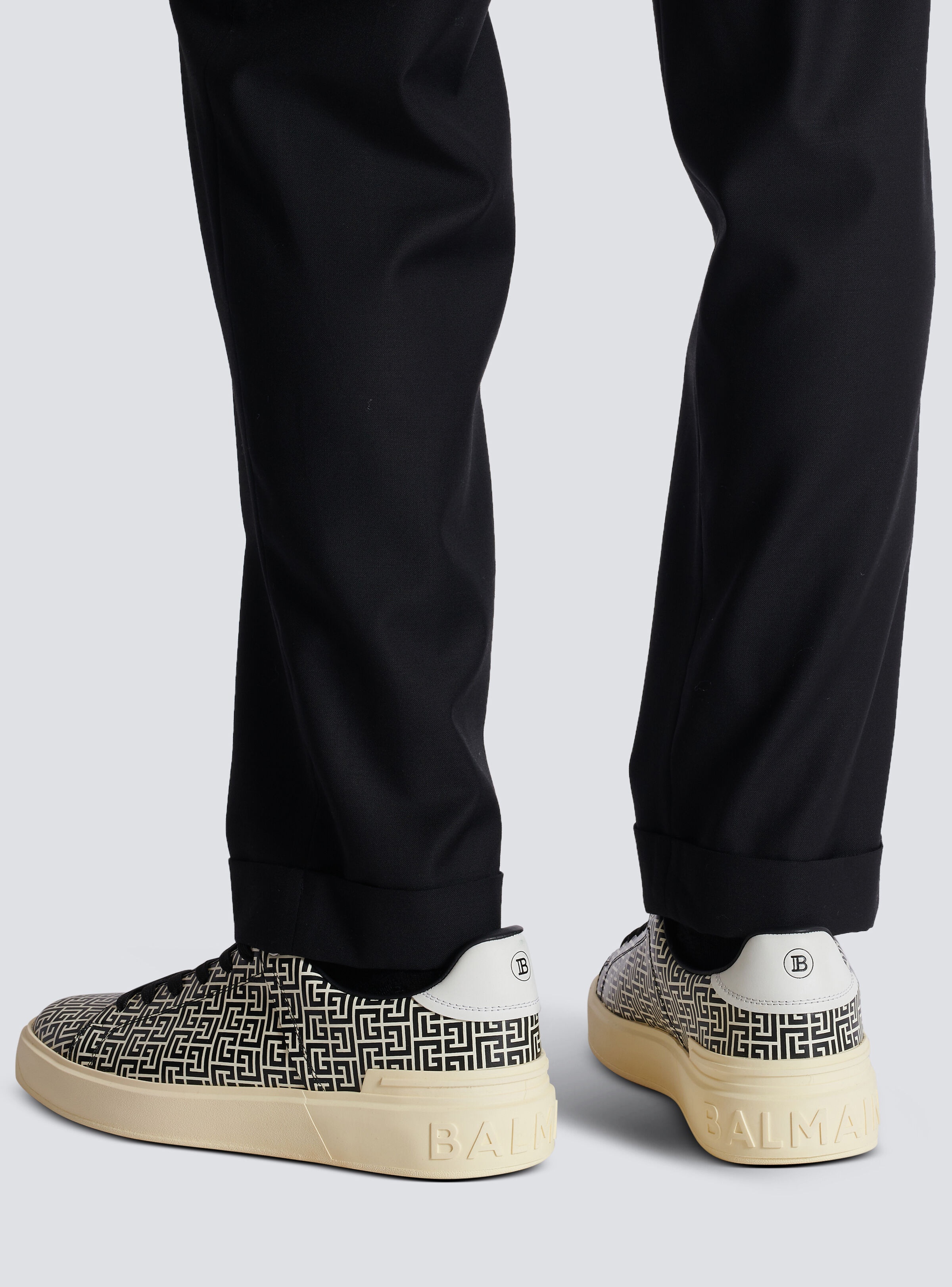 B-Court Flip trainers in monogrammed PB Labyrinth calfskin - 11
