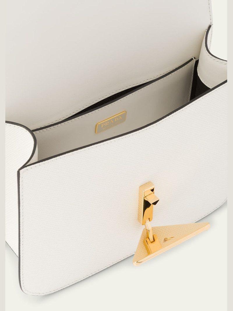 Prada Triangle Logo Flap Leather Crossbody Bag outlook