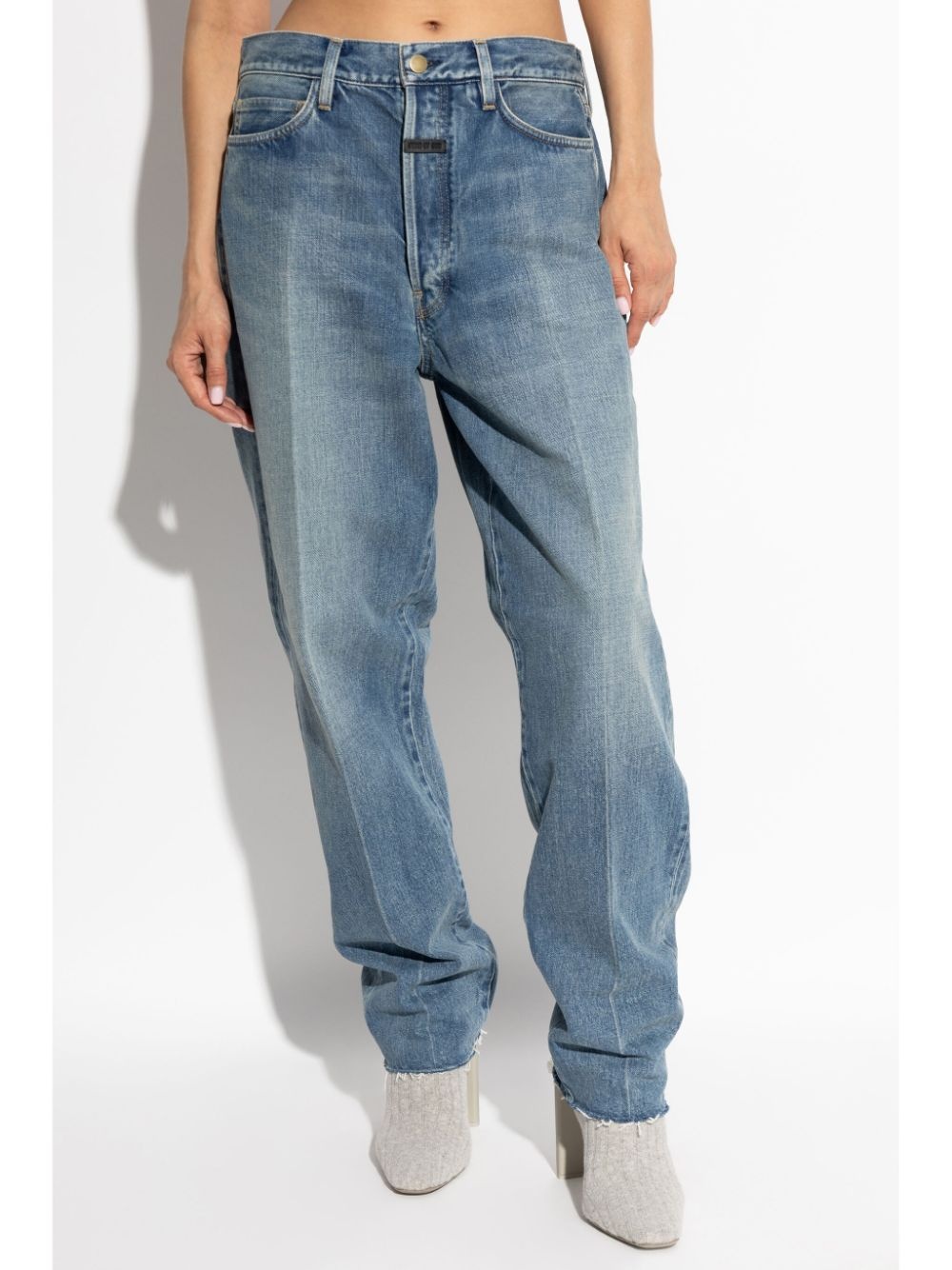 logo straight-leg jeans - 3