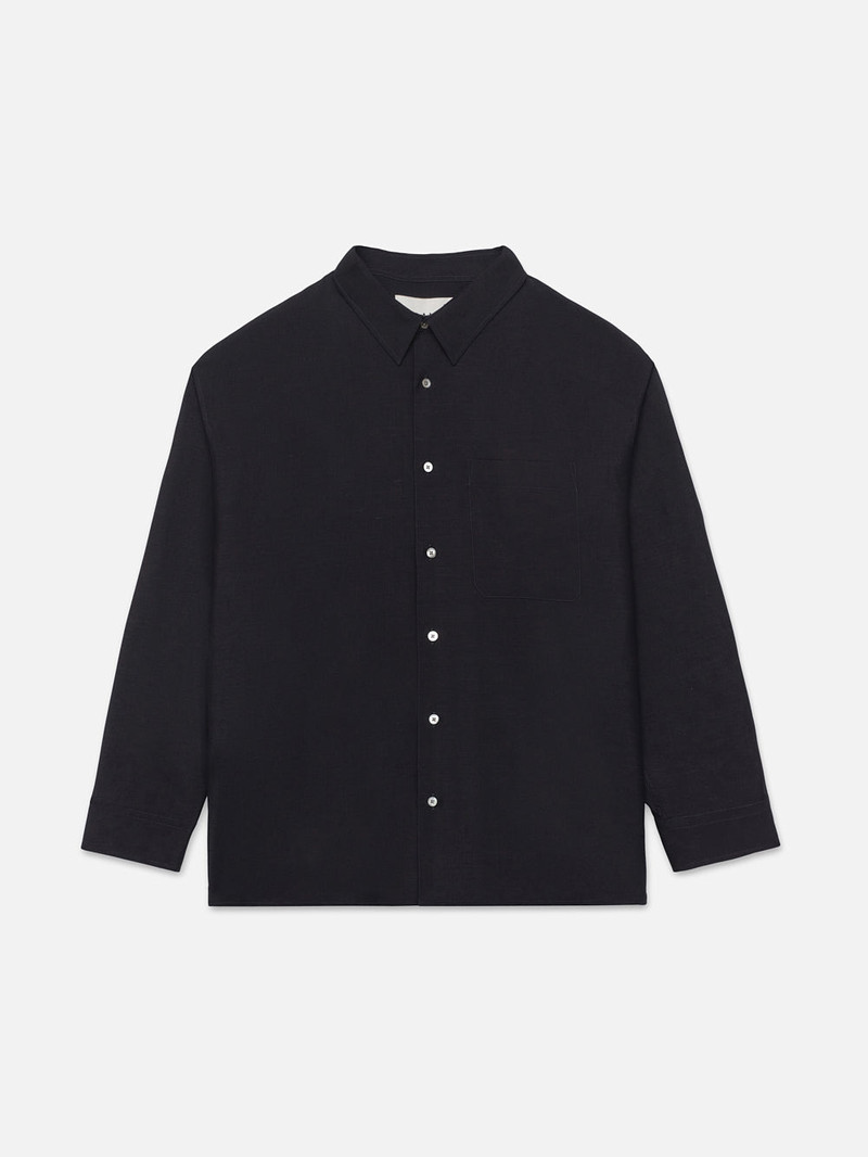 Wool Blend Relaxed Shirt 1