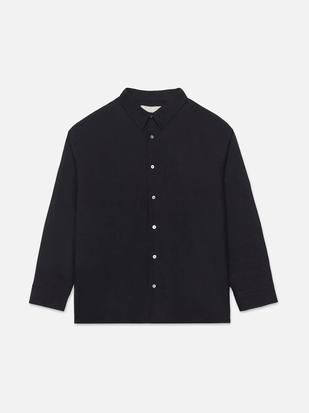 Wool Blend Relaxed Shirt - 1