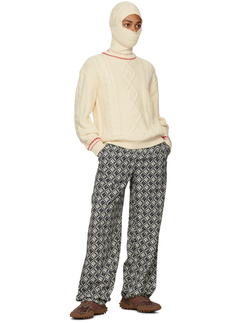 Marine Serre Beige Crewneck Sweater outlook