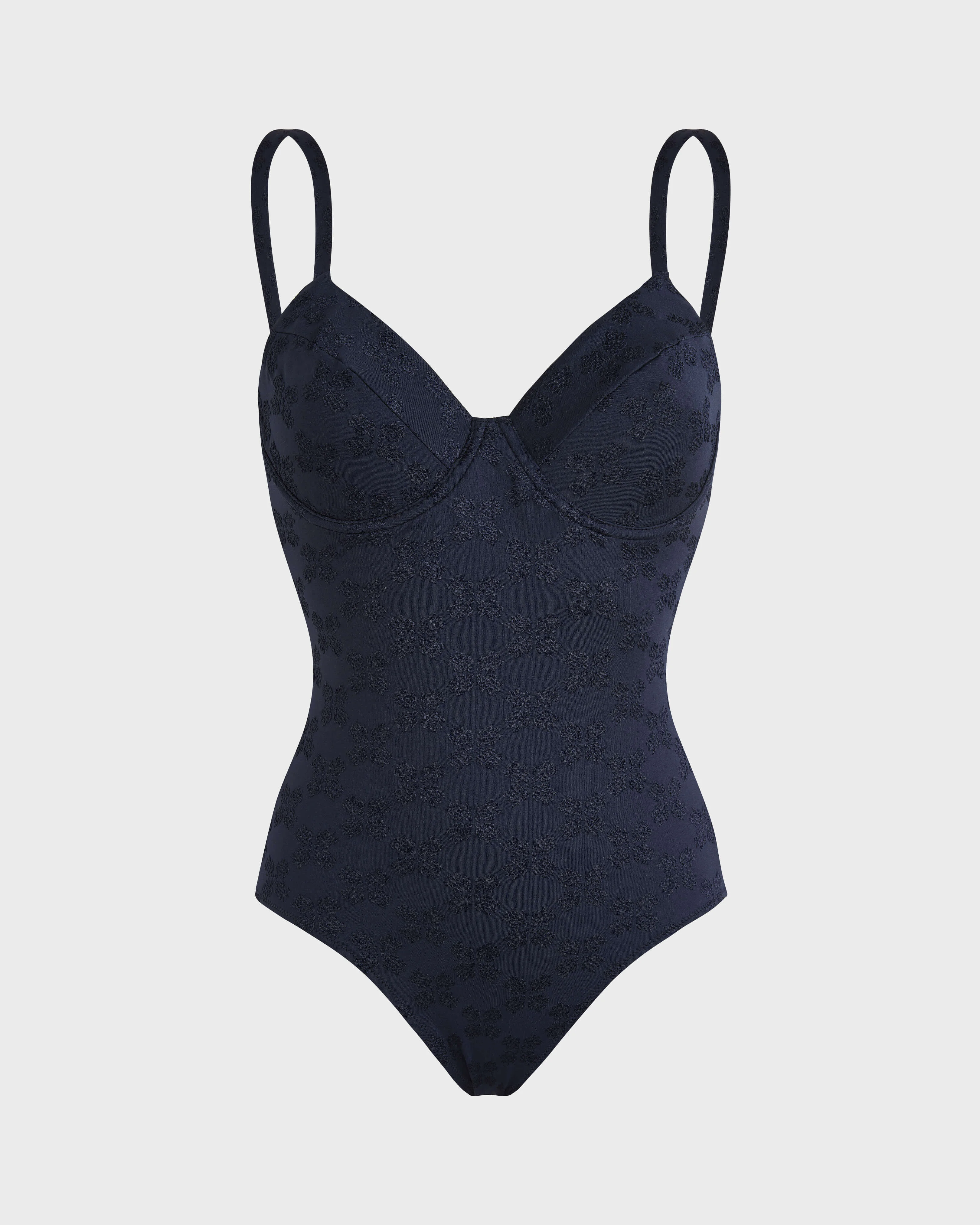 여성 Underwire 원피스 수영복 Turtles Monogram Jacquard - 1