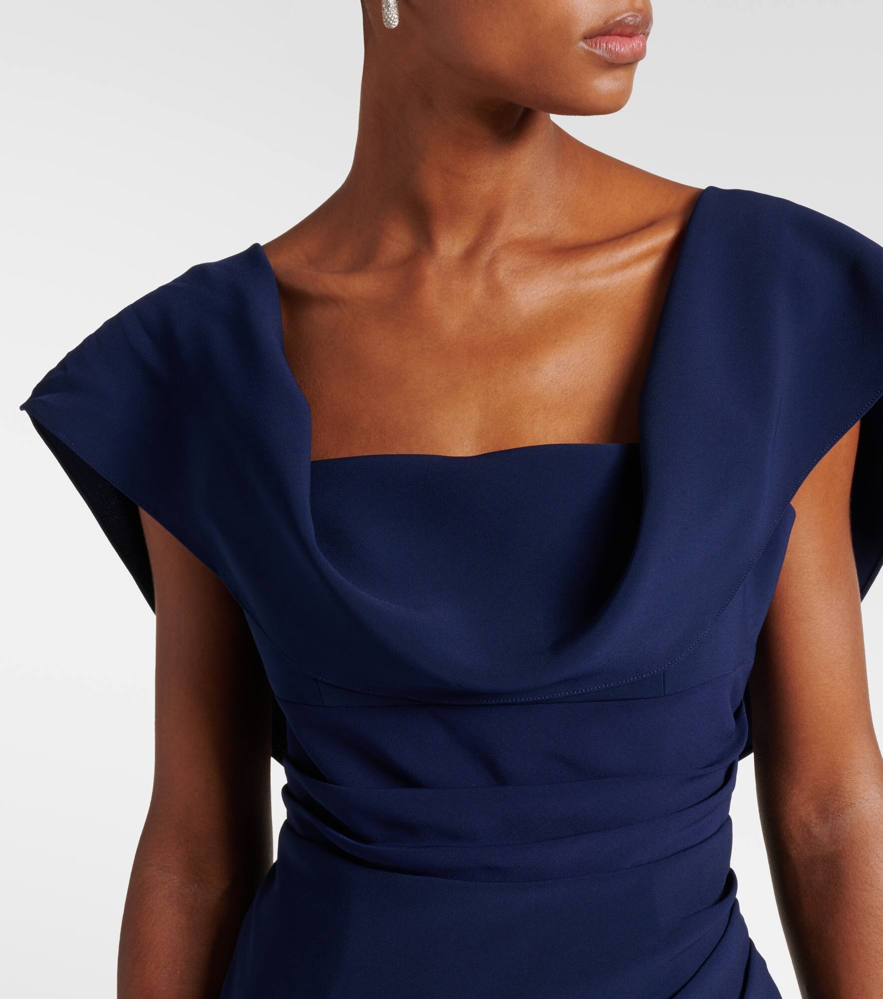 Draped midi dress - 4