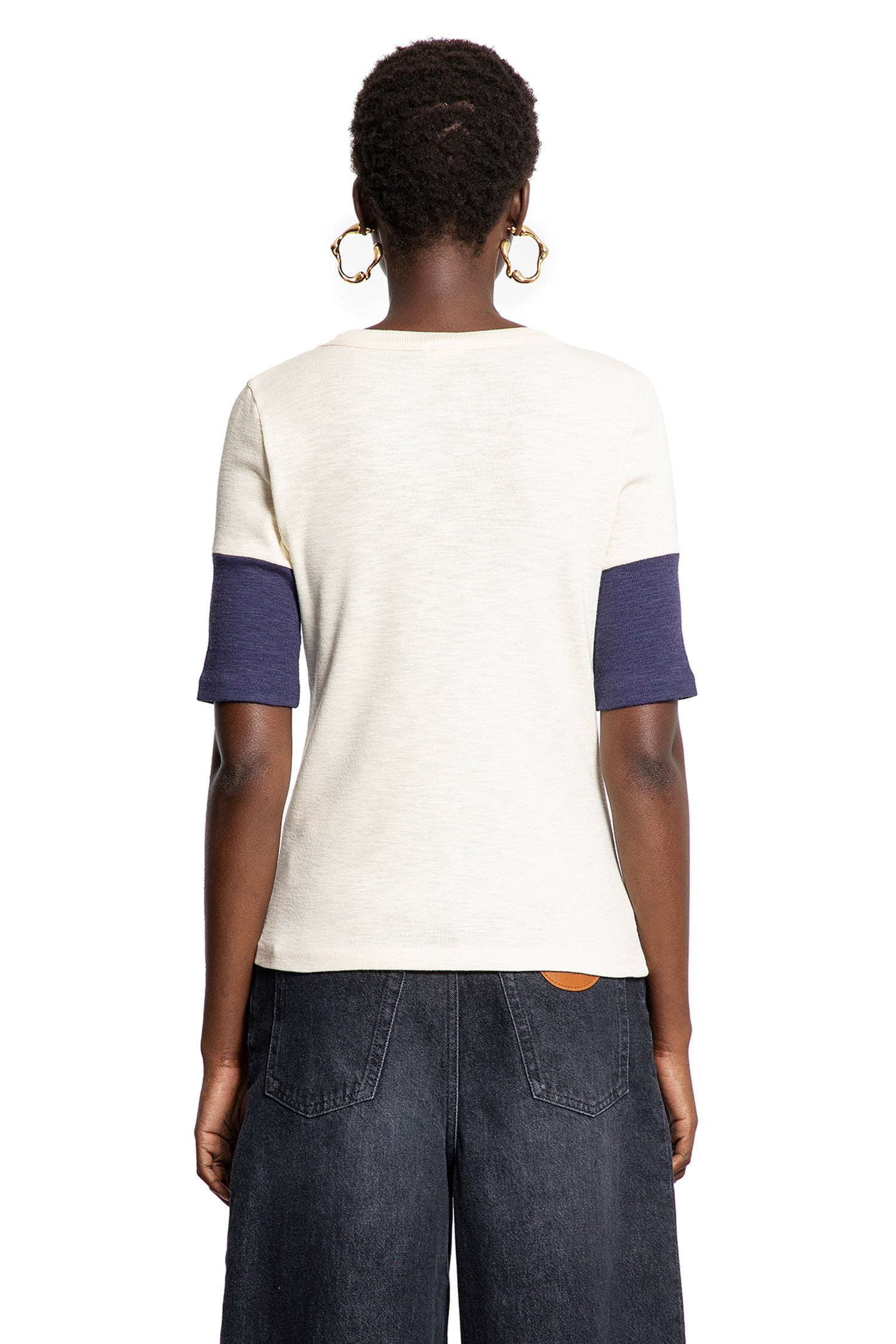 Logo T-shirt In Flamé Cotton Wool - 4