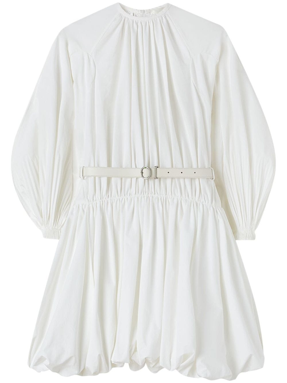 puffball belted cotton minidress - 1