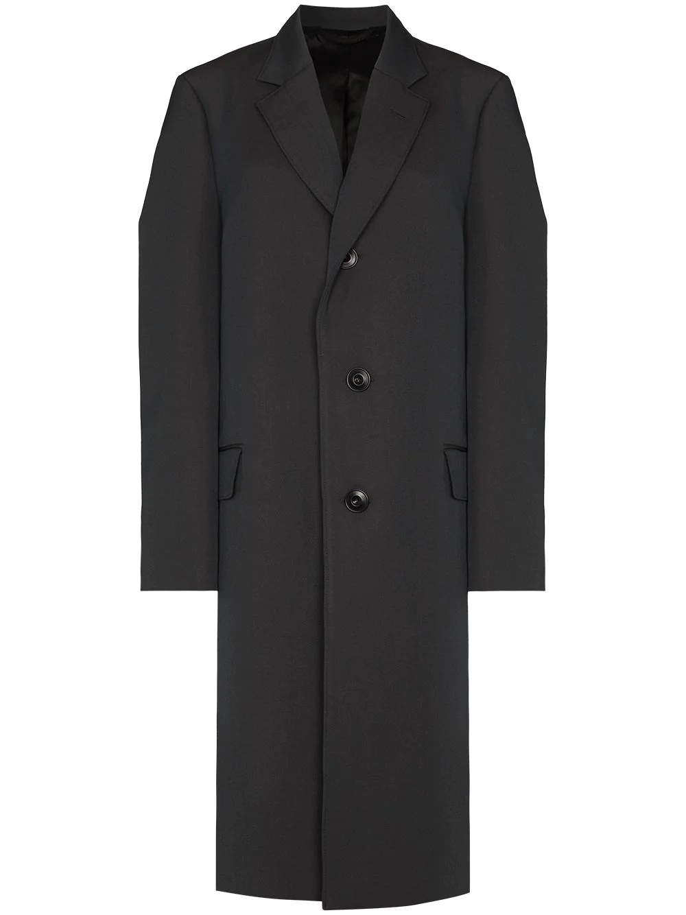 notched-lapel single-breasted coat - 1