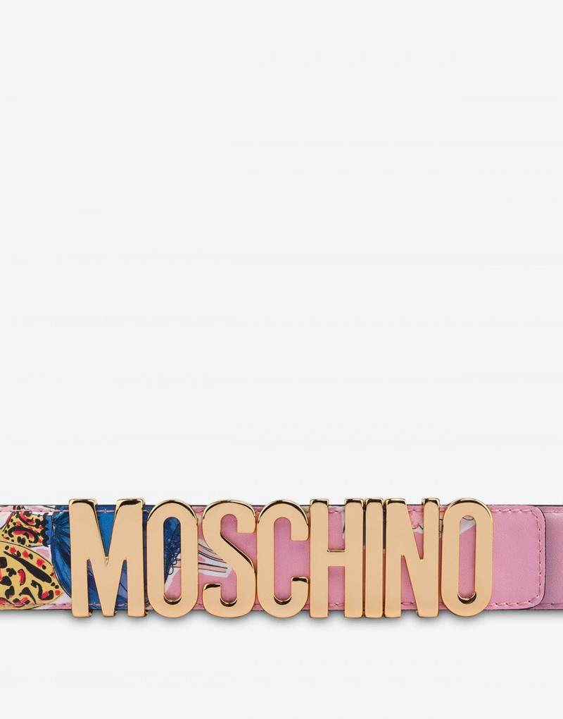 Moschino FASHION SKETCHES CALFSKIN BELT outlook