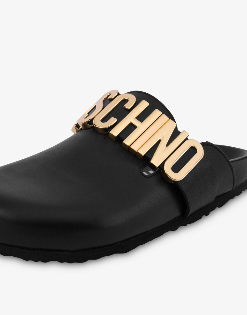 LETTERING LOGO CALFSKIN SABOT 4