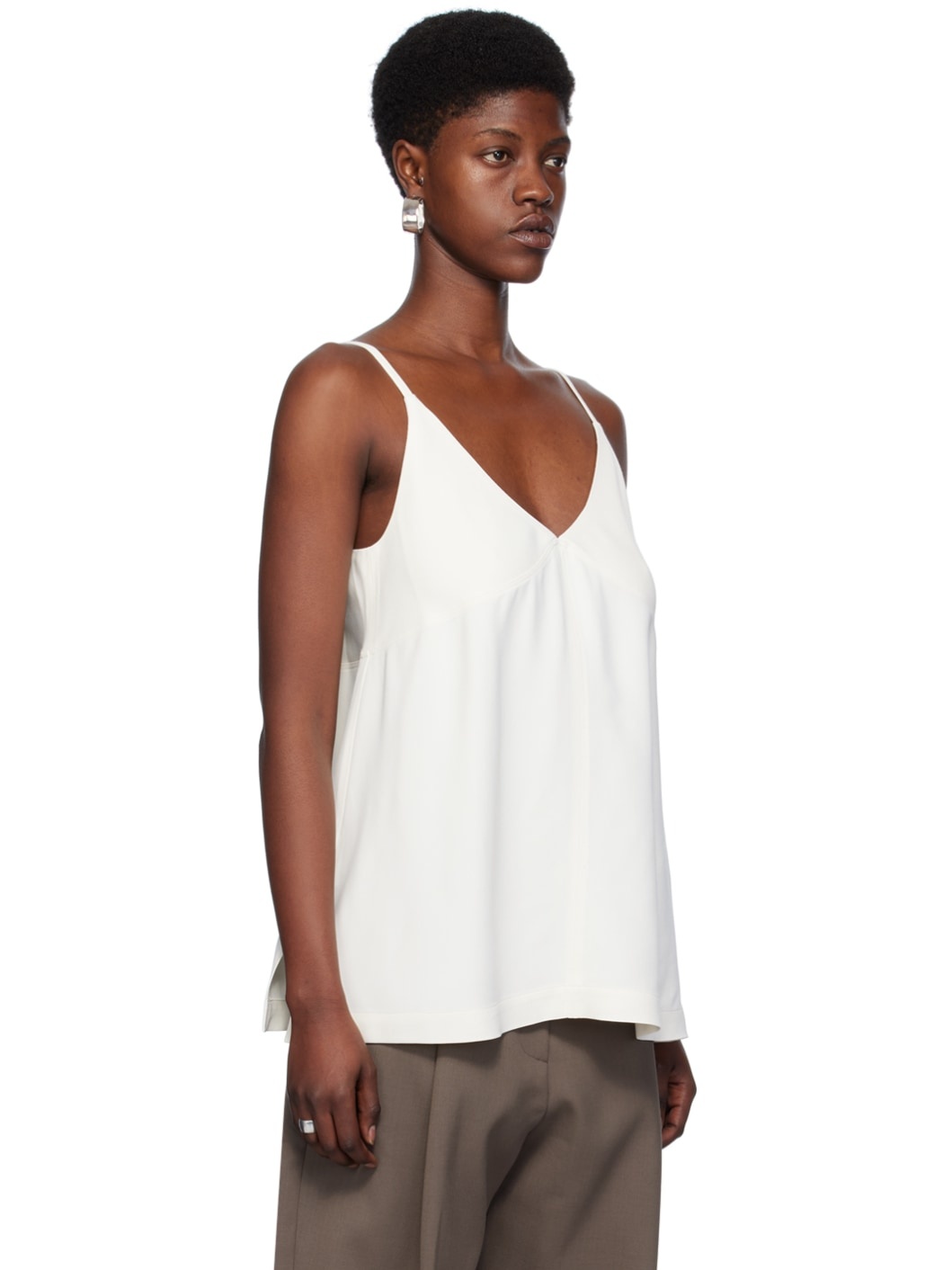 Off-White V-Neck Camisole - 2