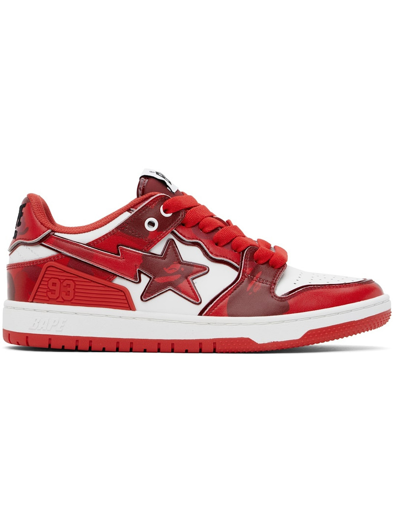 Red & White SK8 Sta #1 M2 Sneakers - 1